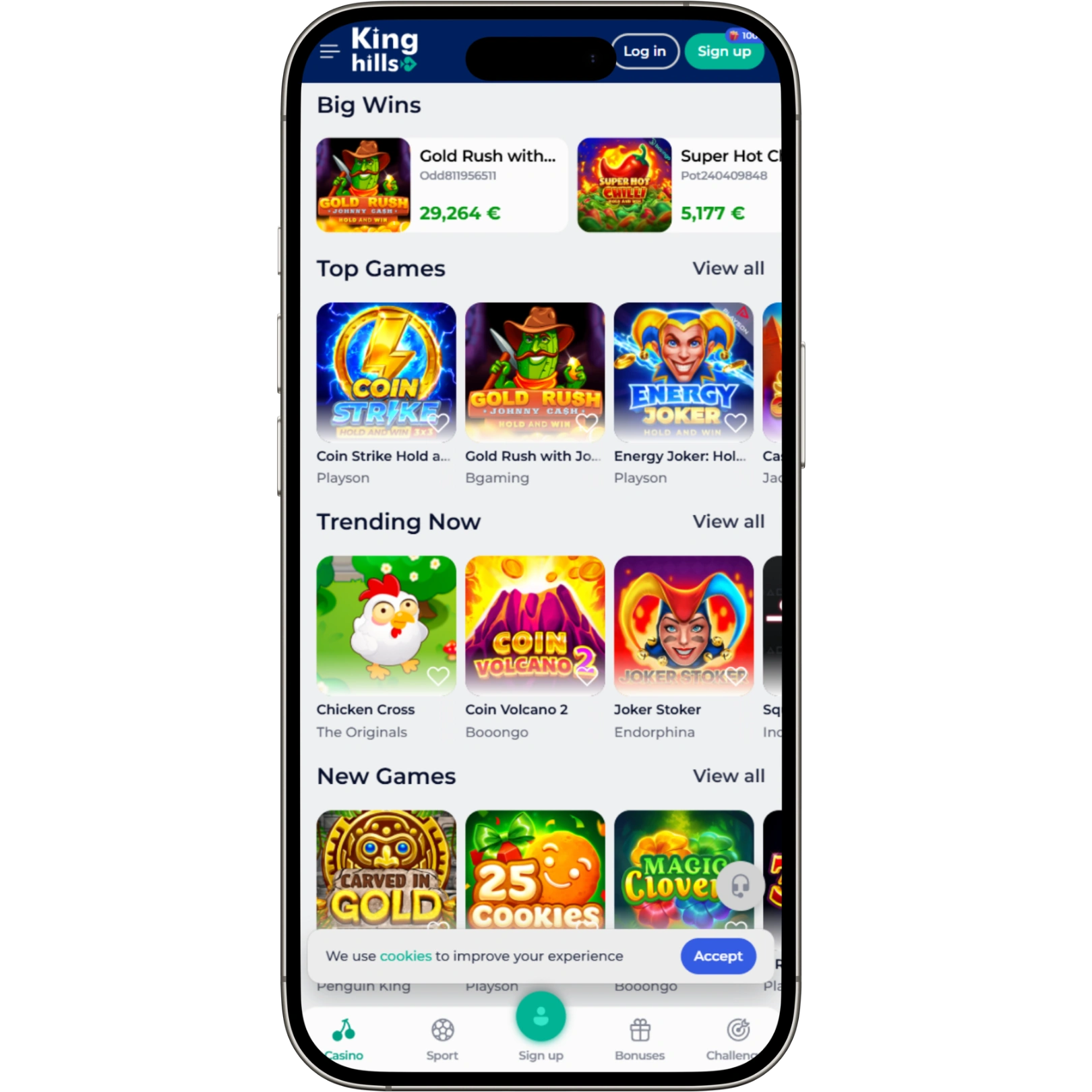 Kinghills Casino App and Mobile Usage